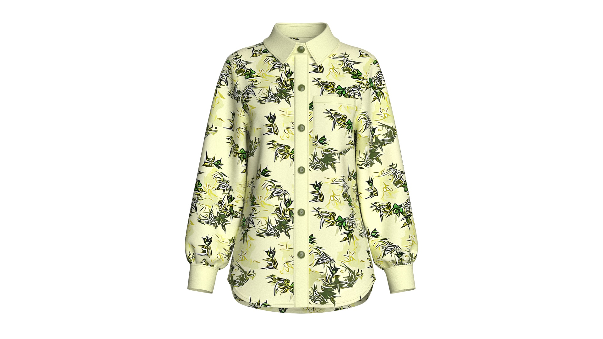 Media 1 for listing Girls All Over Printed Button - Up Shirt | High Poly