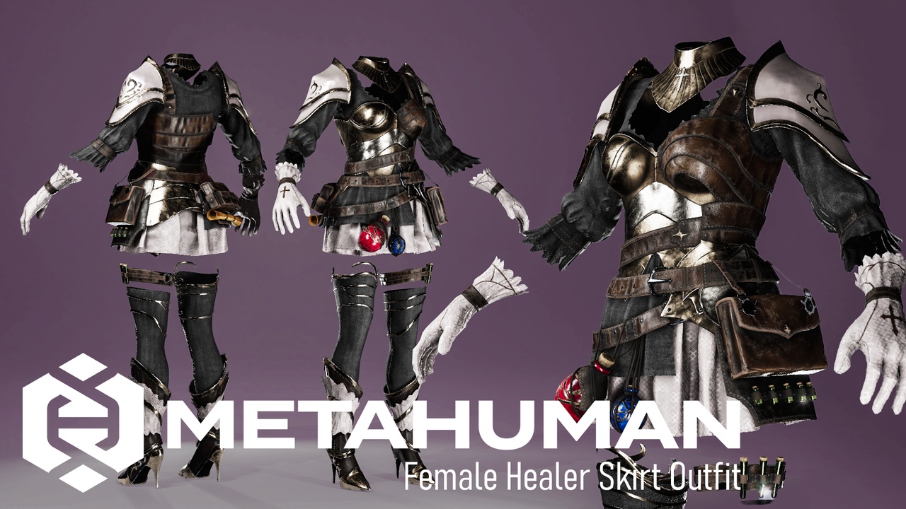Media 1 for listing MHC: Female Healer Skirt | Metahuman Outfit
