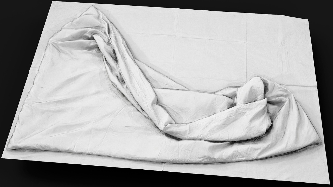 Media 1 for listing crumpled cloth bed linen detail pt4 PBR photogrammetry