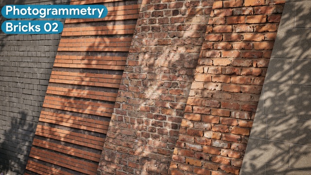 Brick Walls 02 - Scanned Photogrammetry Materials