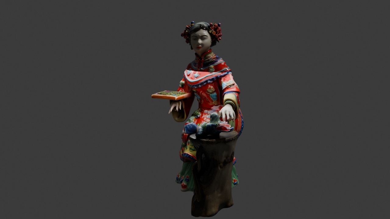 Media 1 for listing Chinese Oriental Porcelain doll Figure – High-Quality 3D Model