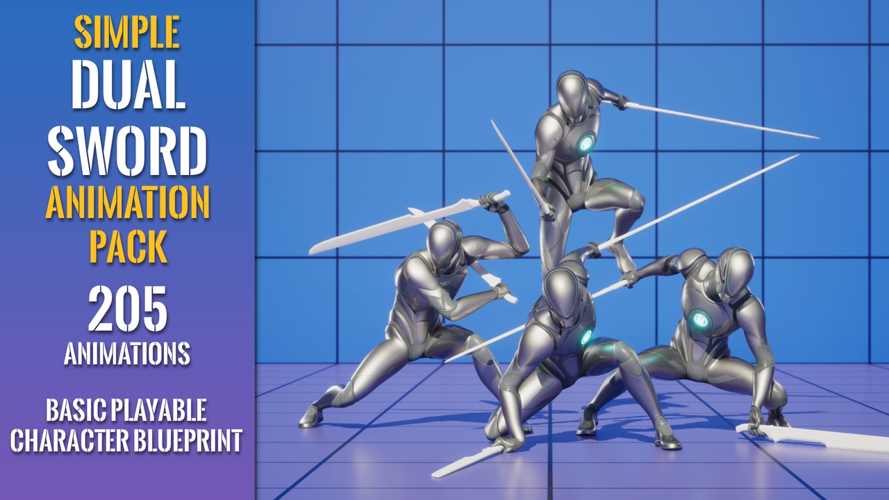 Media 1 for listing Simple Dual Sword Animation Pack