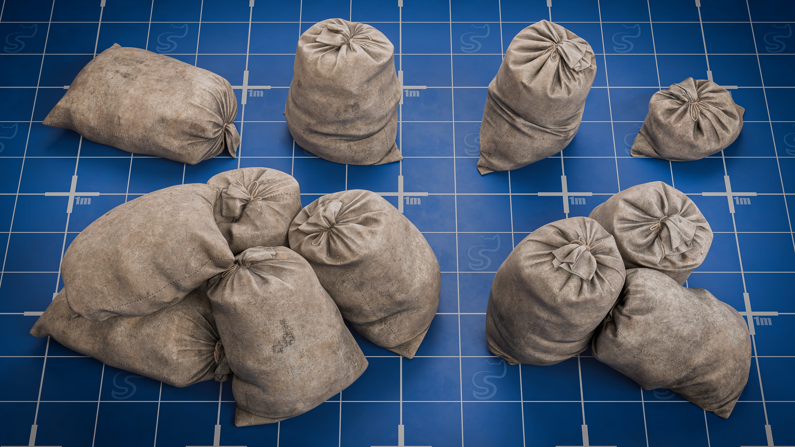 Media 1 for listing Realistic Garbage Bags Pack - Game Ready Props with LODs Low-poly 3D model