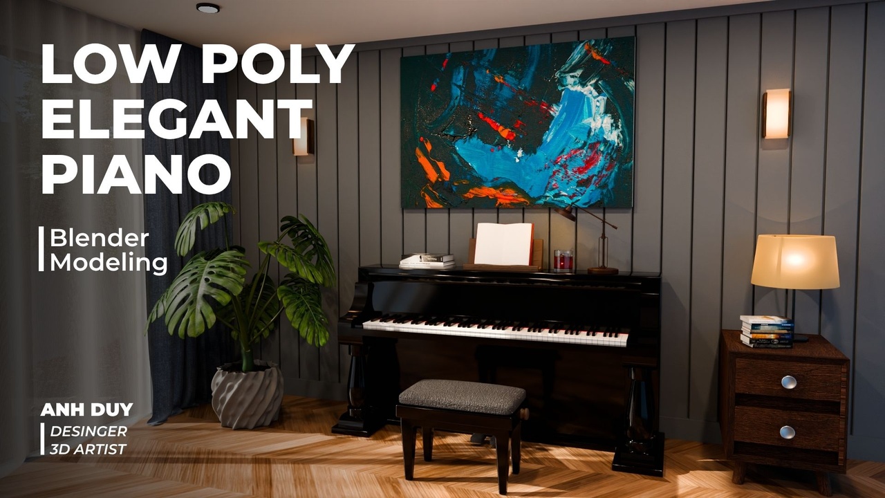 Media 1 for listing Low Poly Elegant Piano
