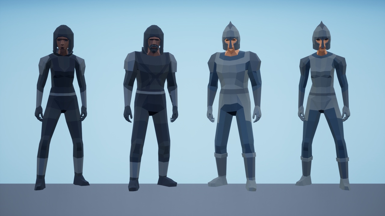 Media 1 for listing Low Poly - Assassin and Guard