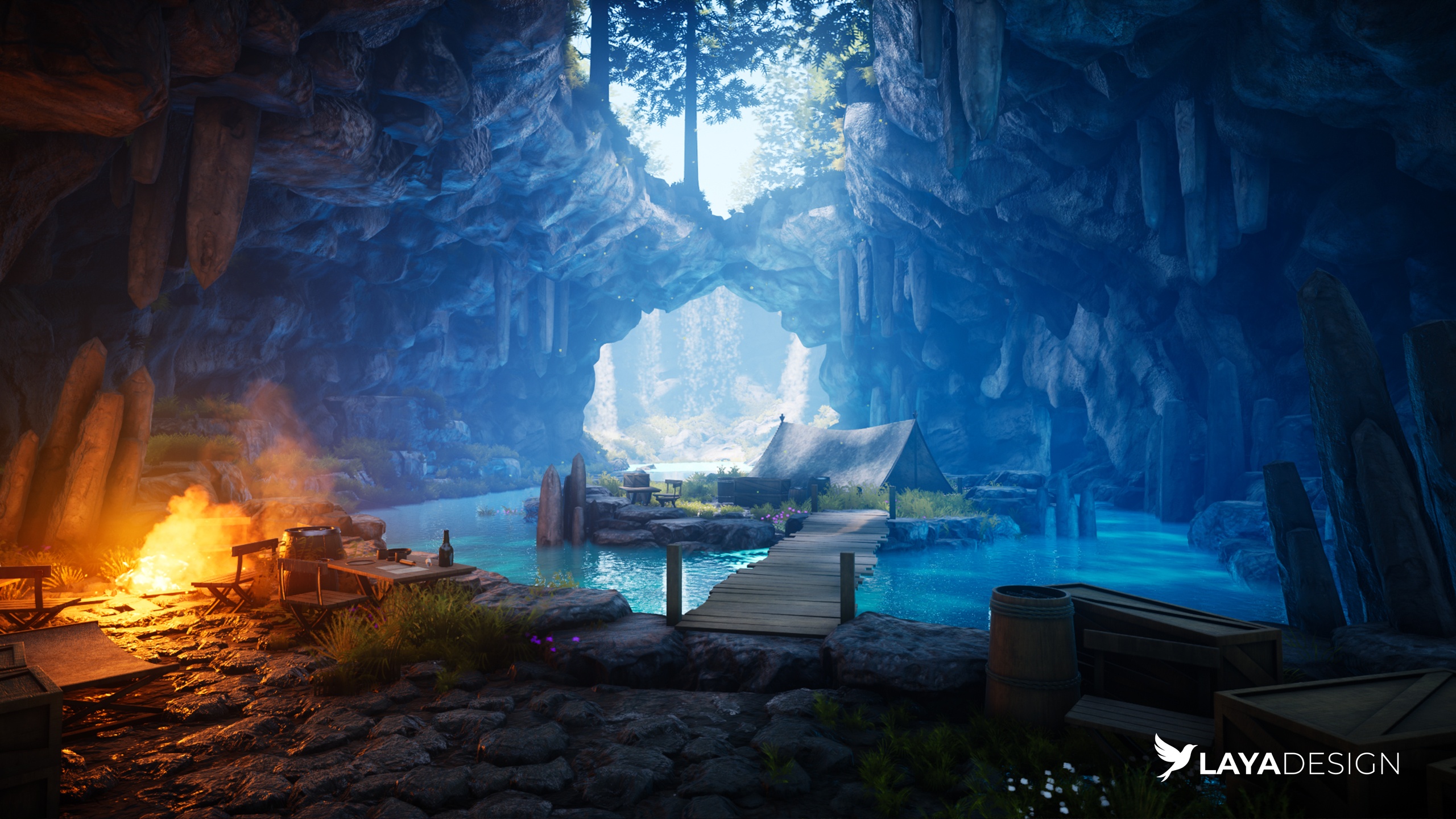 Media 1 for listing Medieval Fantasy Cave Camp