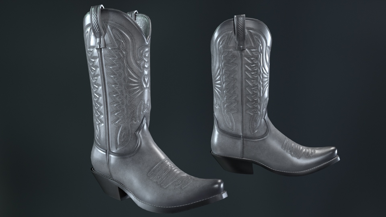 Media 1 for listing Graphite Western Boots