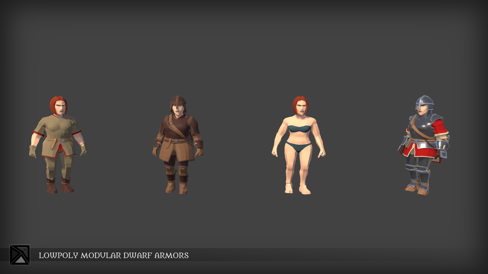 Media 1 for listing Low Poly Dwarf Modular Armors - MEDIEVAL FANTASY SERIES