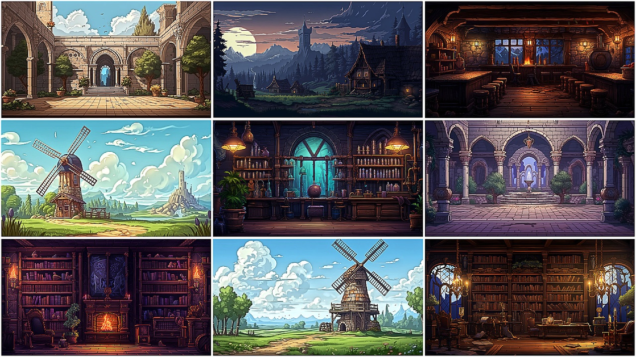 Media 1 for listing BACKGROUND - Pixel Medieval 2
