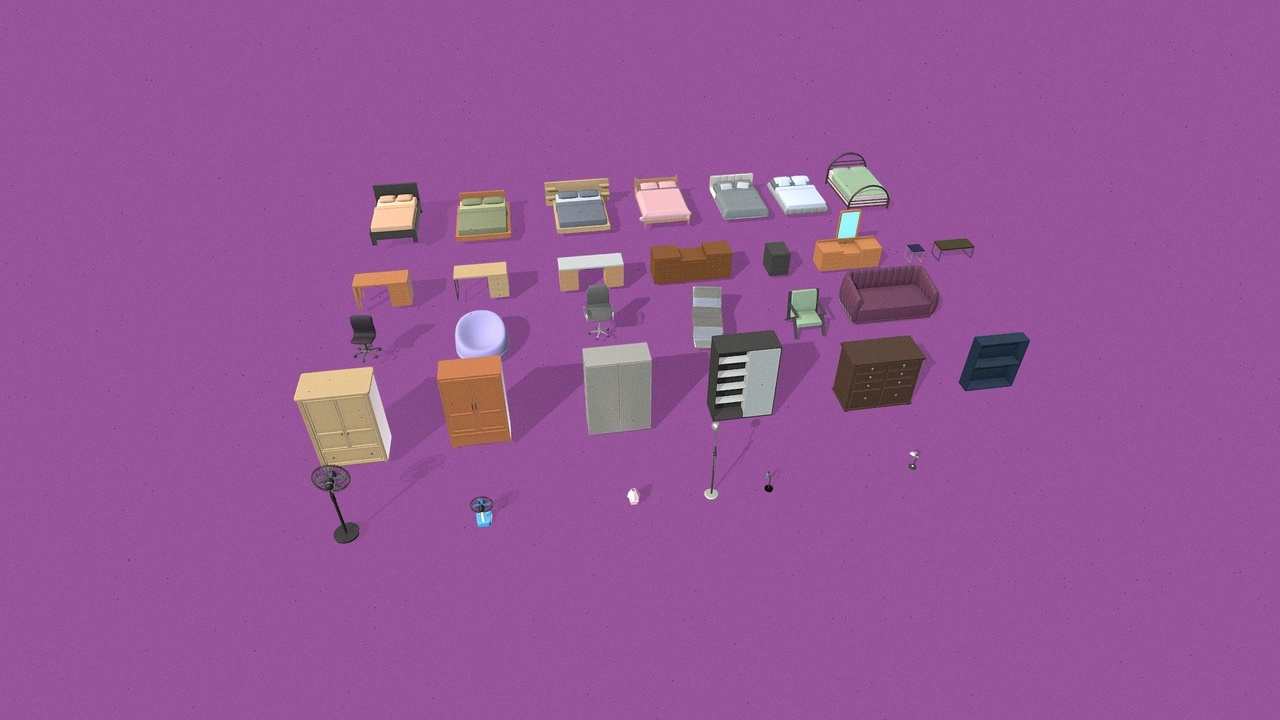 Media 1 for listing Bedroom Furniture Pack 01