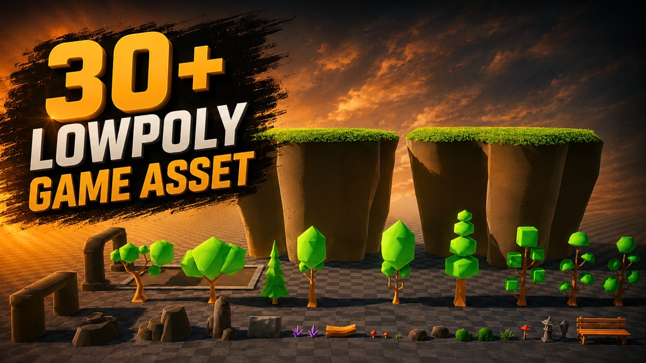 Media 1 for listing Low Poly Stylized Environment Game Assets