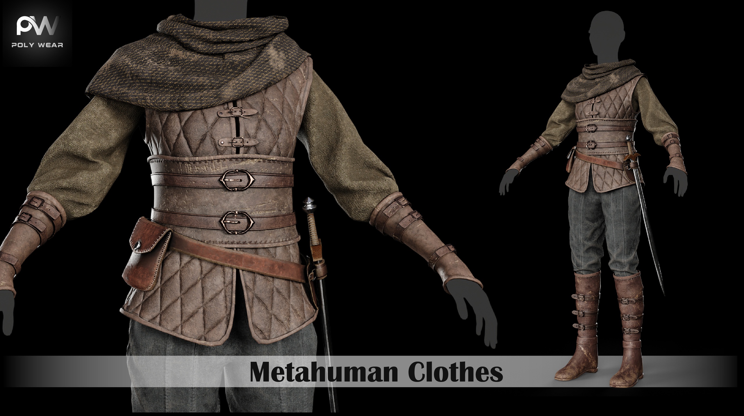 Media 1 for listing Medieval Metahuman Female Warrior Armor