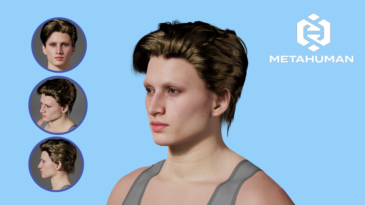 Media 1 for listing MetaHuman man Personality Hair Groom