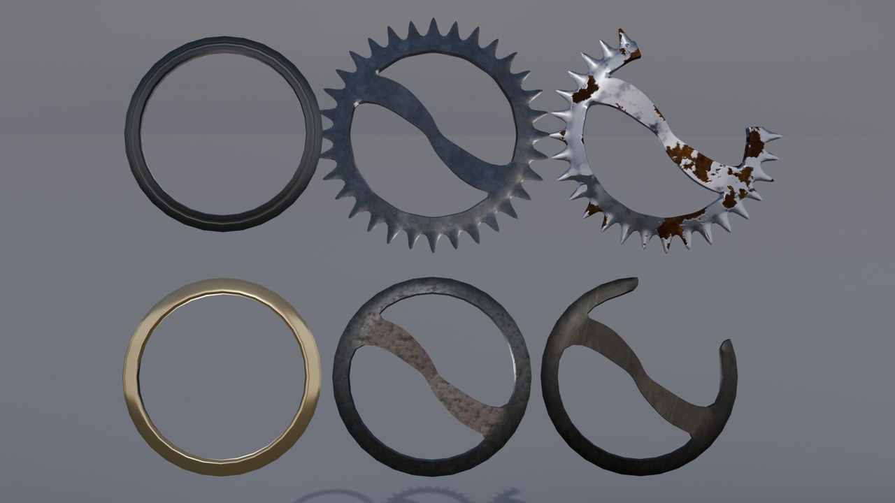 Media 1 for listing Stylized Circular Blade Weapon Pack | Fantasy Throwable Weapon Set | Game Ready
