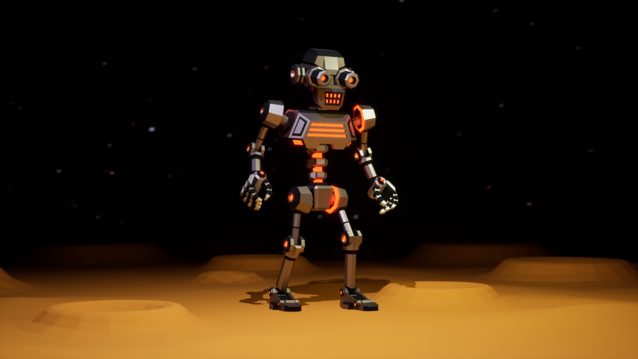 Media 1 for listing Sci-Fi Robot X-26.1 low-poly stylized