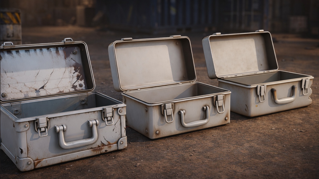 Media 1 for listing Metal Box Props (3 Variations) – Game Ready LODs (FBX)