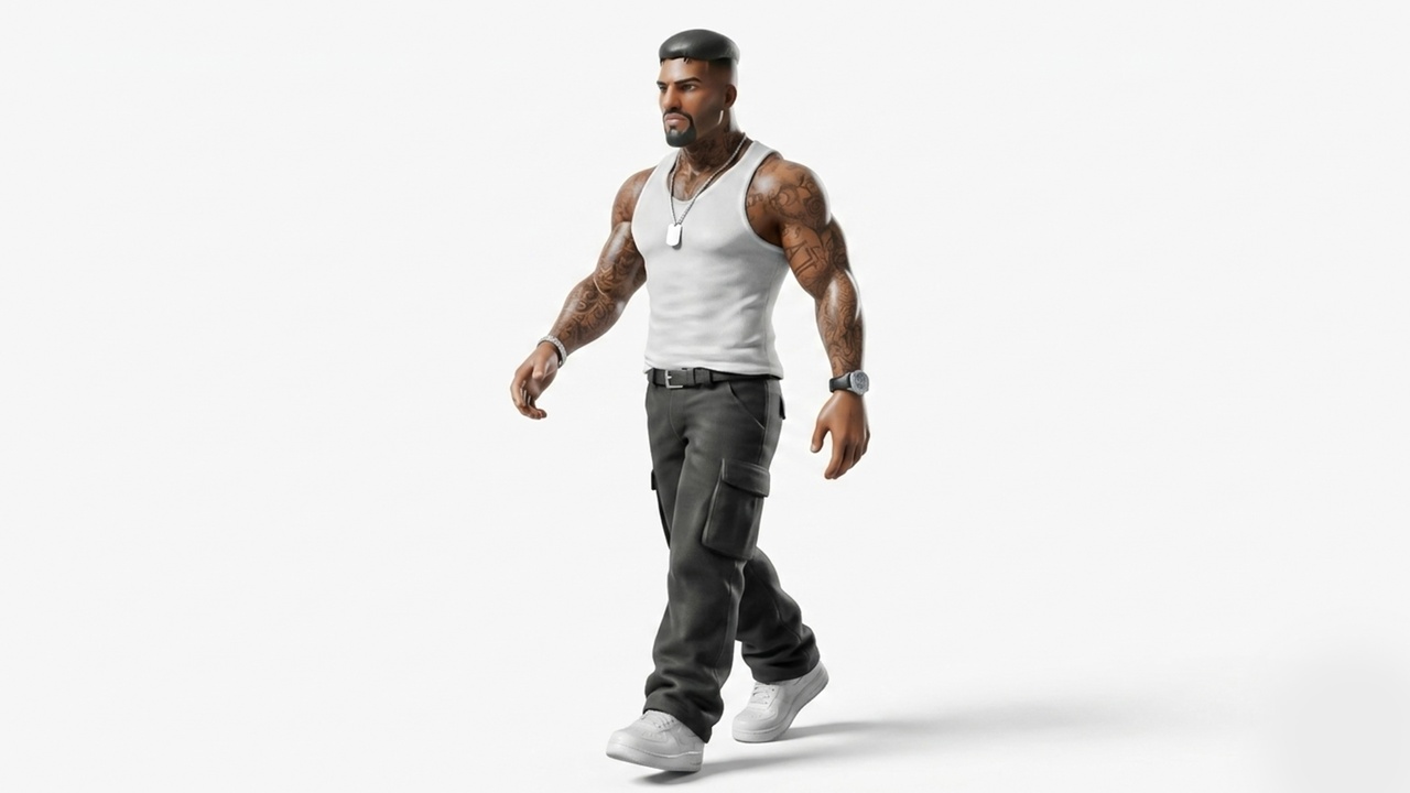 出品Animated Gangster Mafia Male Character 3D Model for Gamesのメディア1