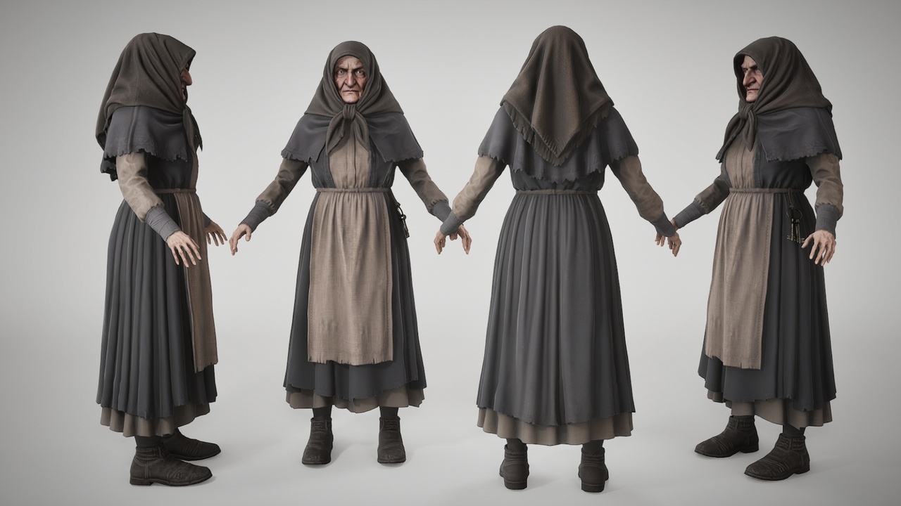 Media 1 for listing Medieval Old Woman