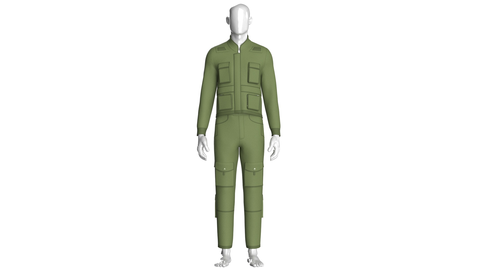 Media 1 for listing Men Multi Pocket Jacket With Cargo Pant - Outfit | High Poly