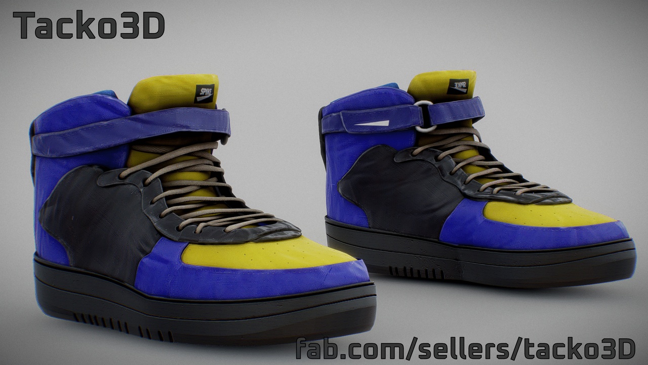 Media 1 for listing Spike High Top Sneakers - Invisible Style
