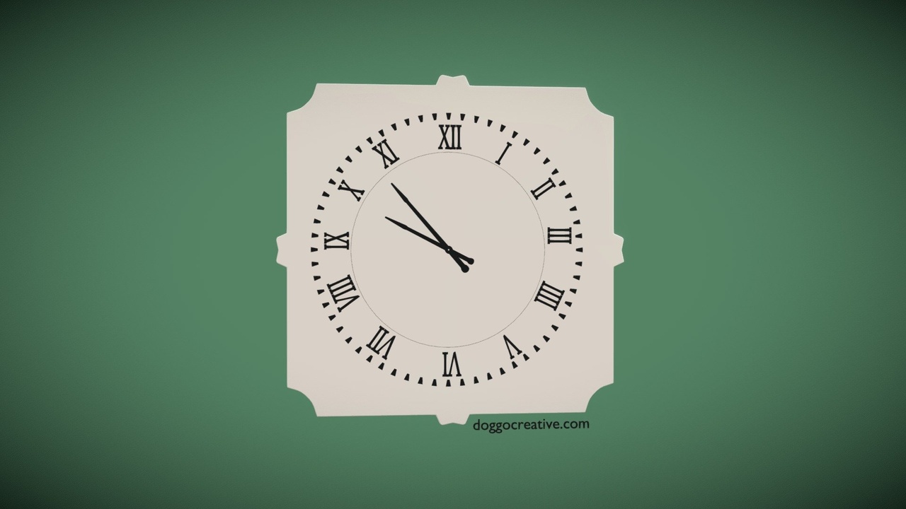 Media 1 for listing Animated Elegant Vintage Clock