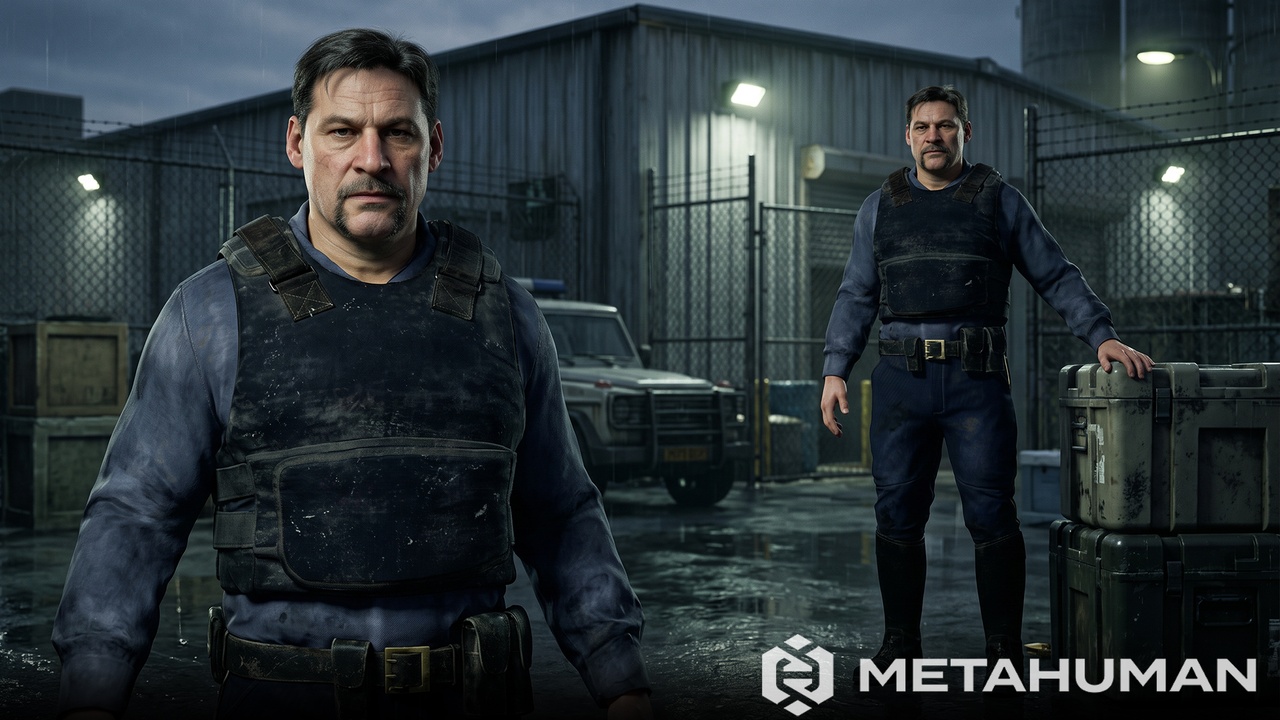 Media 1 for listing Dark Tactical Utility Vest Outfit with Heavy Duty Shirt and Reinforced Trousers