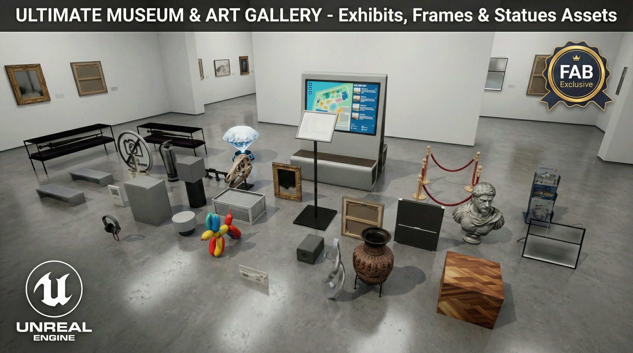 Ultimate Museum & Art Gallery - Exhibits, Frames & Statues | Fab