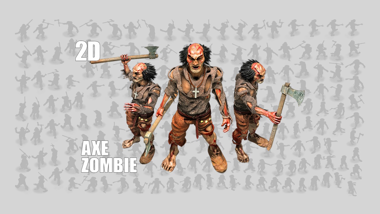 Media 1 for listing Axe Man Zombie