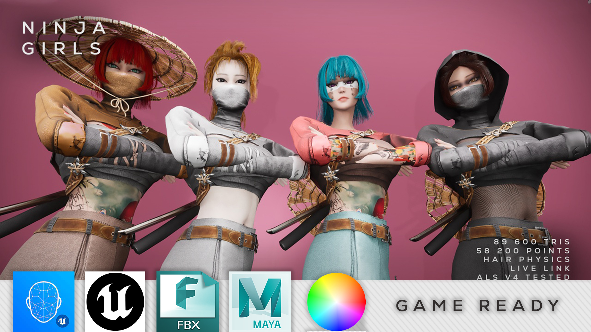 PACK NINJA GIRLS | Fab