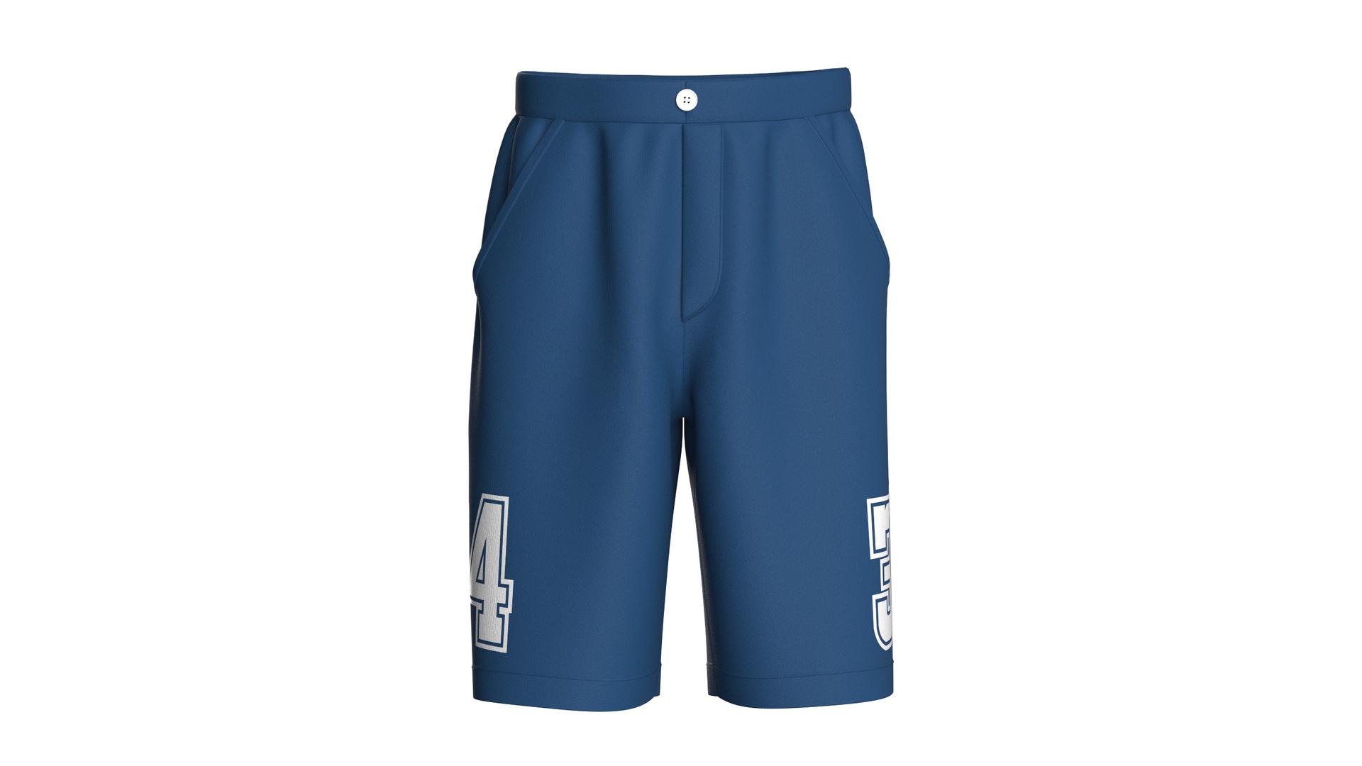 Media 1 for listing Men Blue Varsity Shorts | High Poly