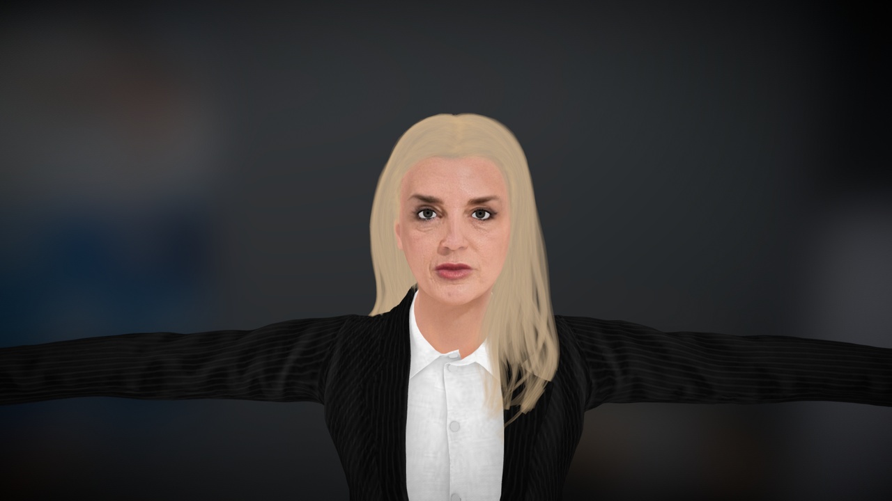 Media 1 for listing Pam Bondi Hyper Realistic Full Body Fully Rigged 3D Character