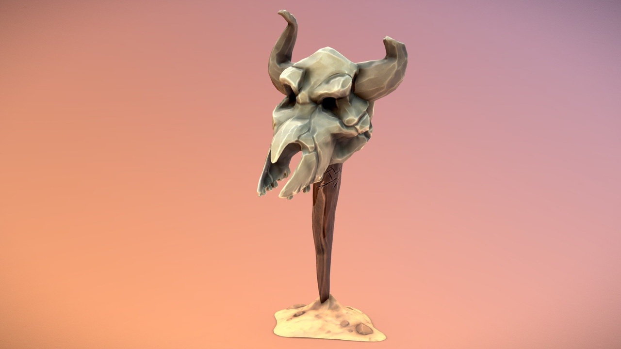 Media 1 for listing Desert Bull Skull