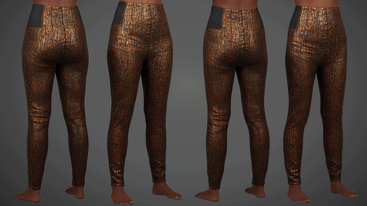 Media 1 for listing 80's Golden Pants PARAMETRIC METAHUMAN CLOTHING