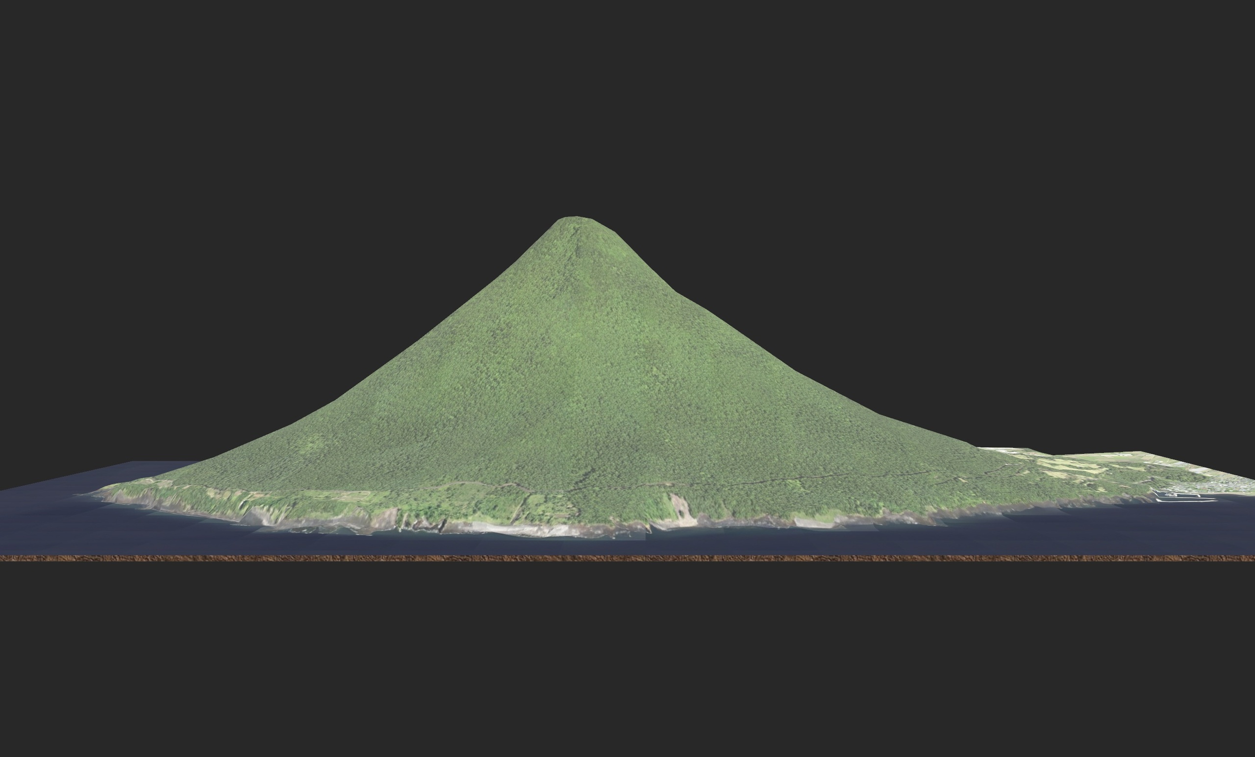 Media 1 for listing Kaimondake – 3D Model of a Conical Volcanic Mountain in Southern Japan