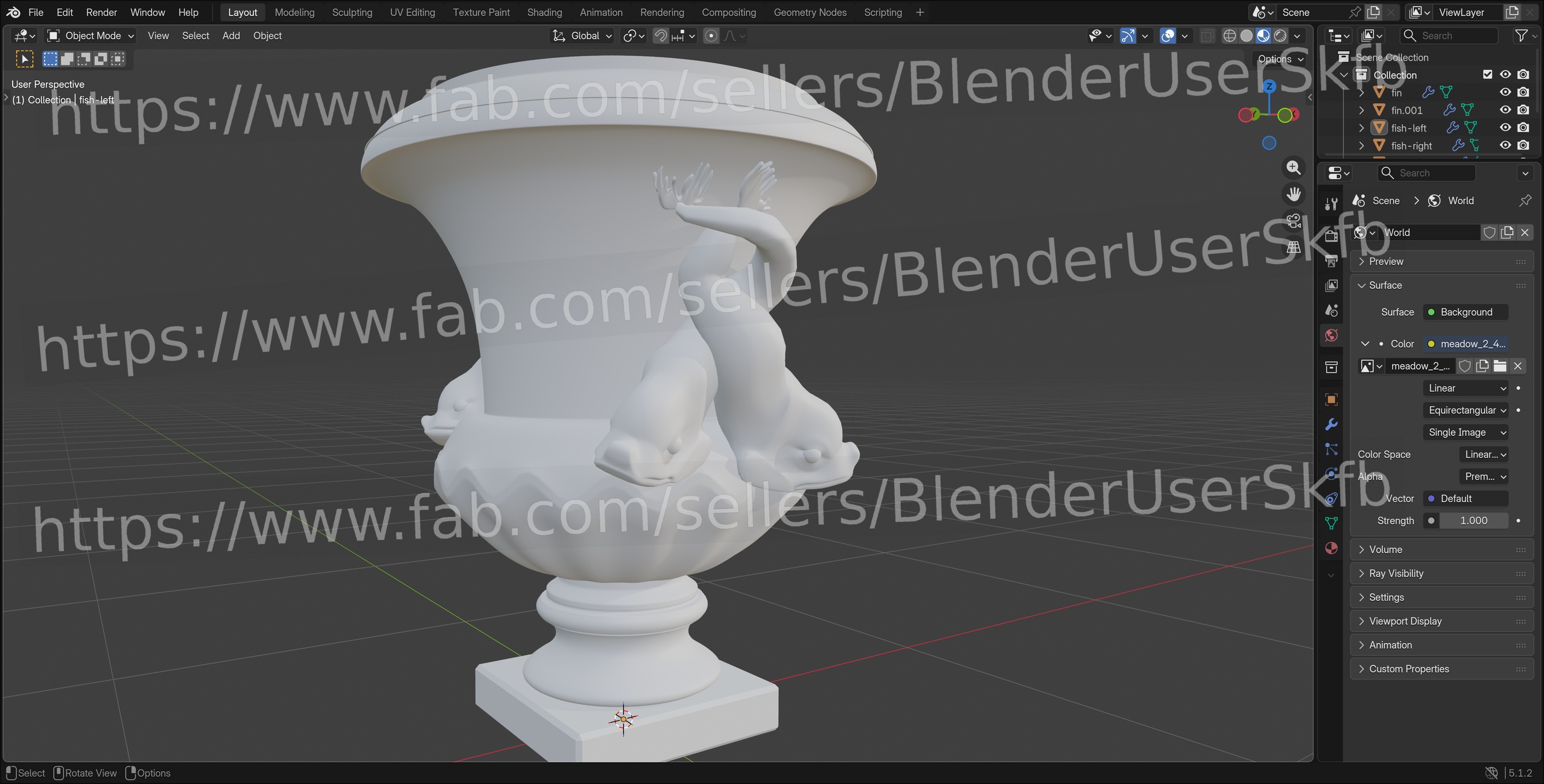 Media 1 for listing Vase With Fish Ornament
