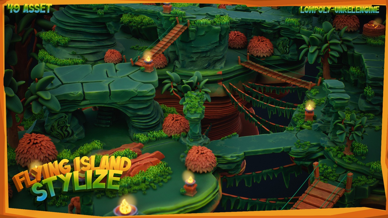 Media 1 for listing Stylized Flying Island
