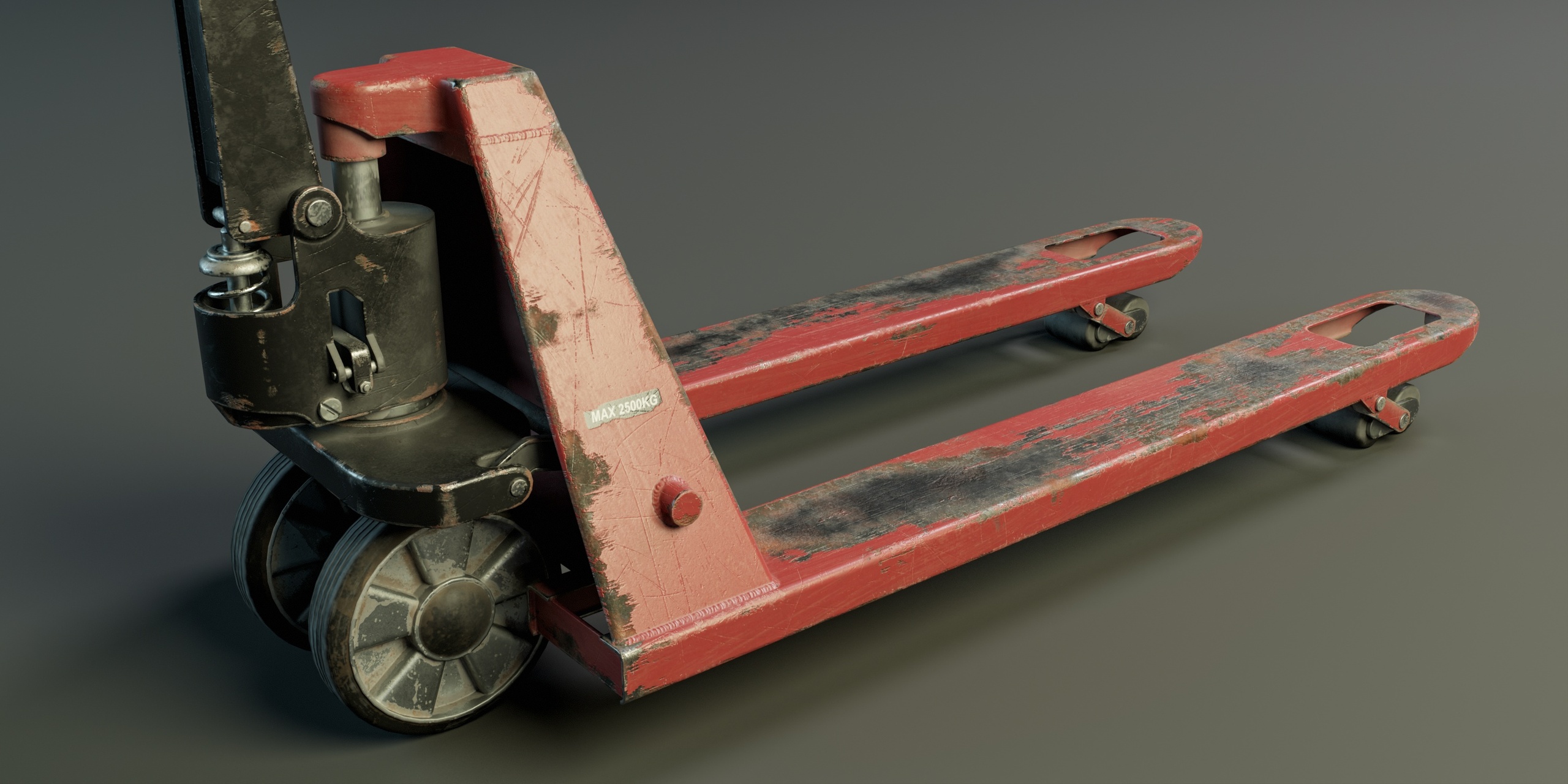 Worn-Out Hydraulic Hand Pallet Truck PBR 제품 등록을 위한 미디어 1개