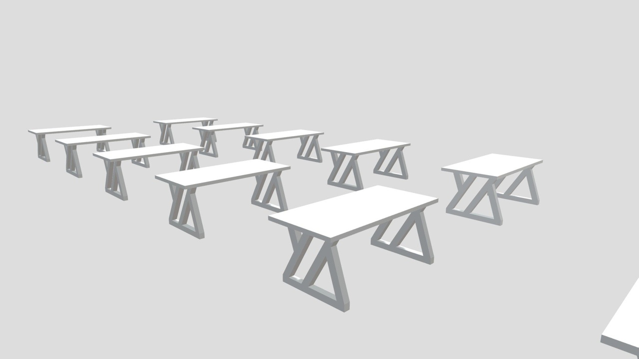 Media 1 for listing Table Collection Low Poly Wooden Table FBX