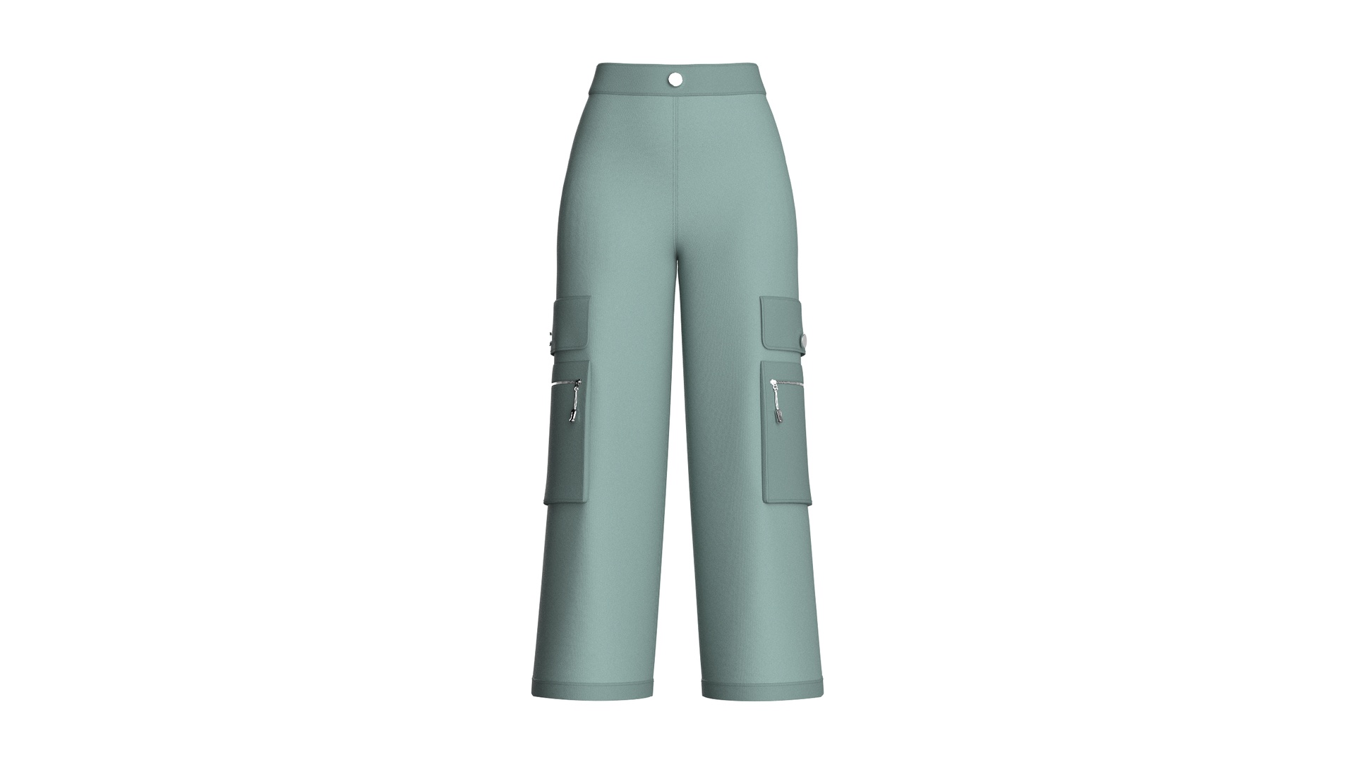 Media 1 for listing Girls Wide Leg Zipper Pocket Cargo Pant | High Poly