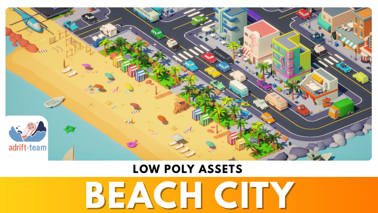 Beach City MEGA Pack - Low Poly Assets | Fab