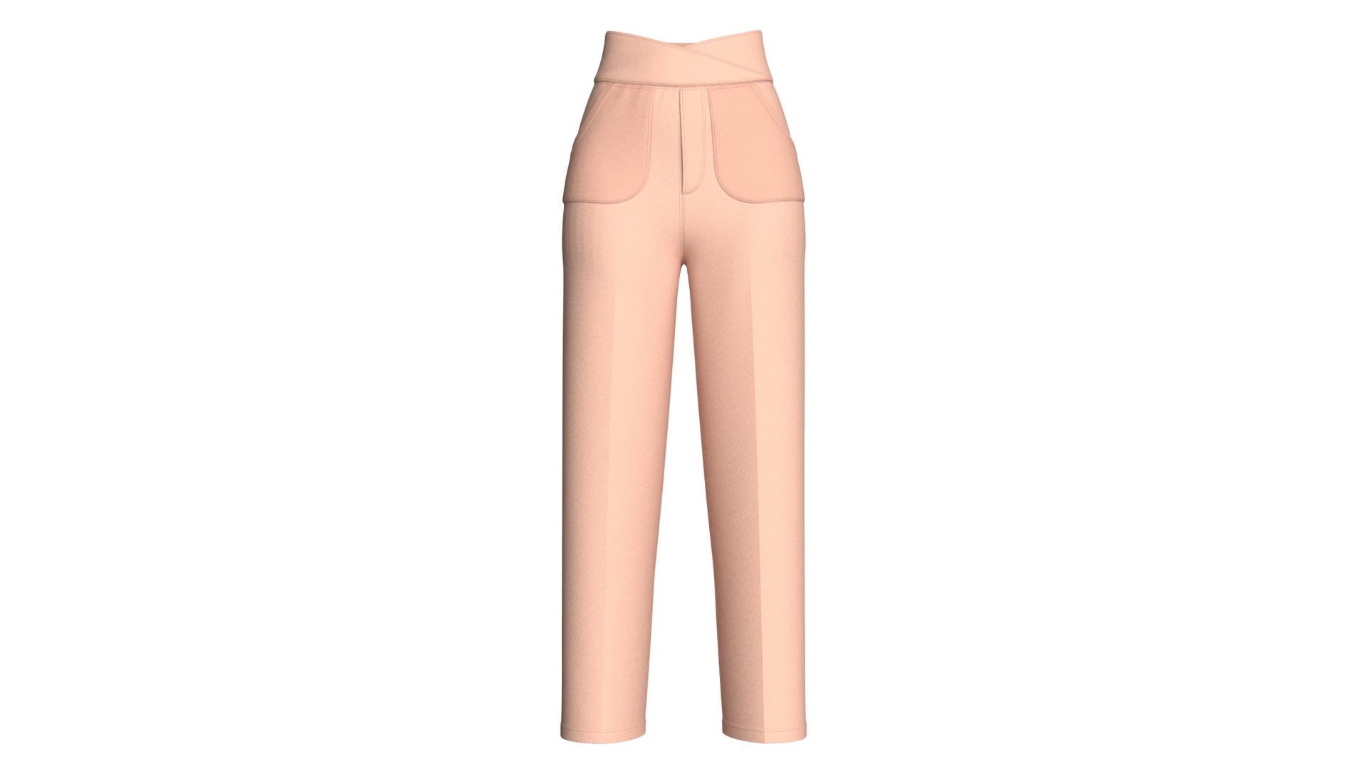 Media 1 for listing Girls Cross - Front High Waisted Pant | High Poly