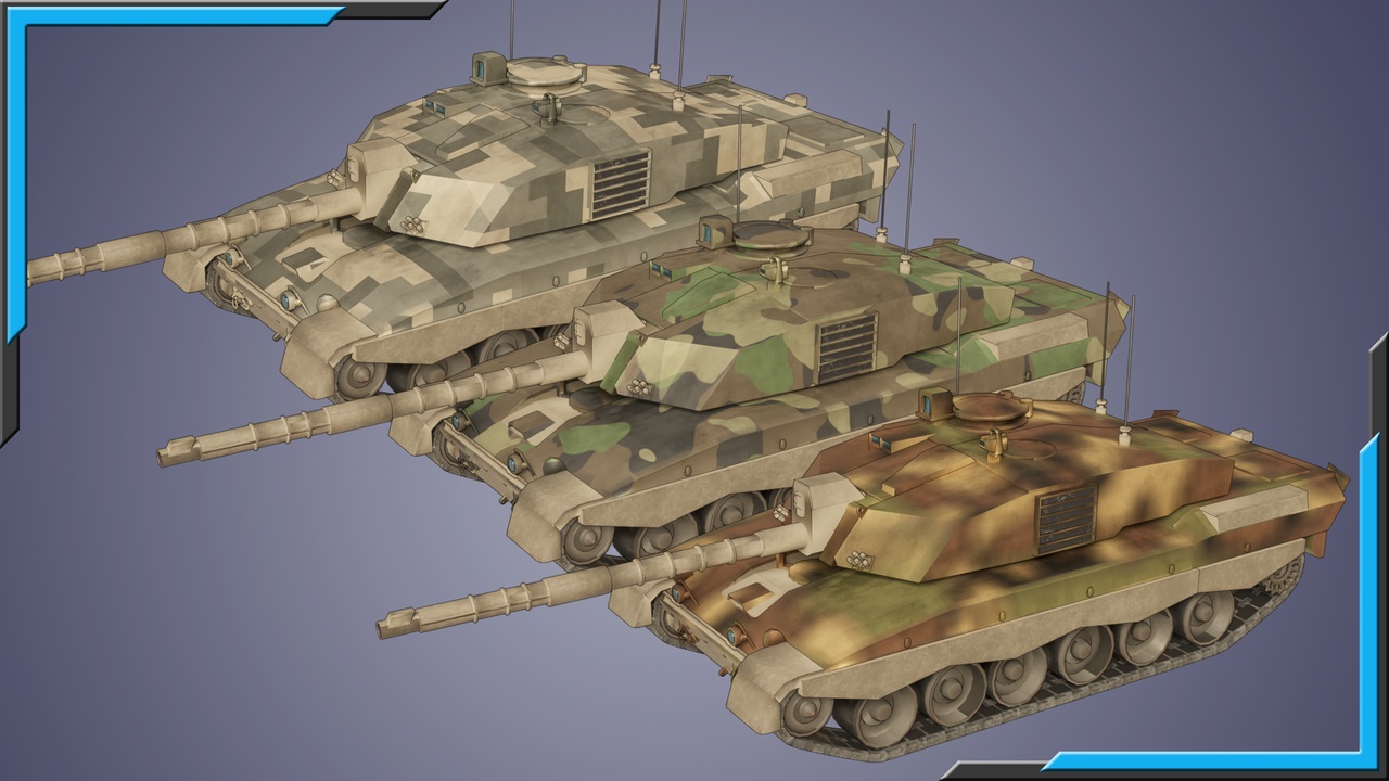 Media 1 for listing Challenger II LowPoly/3D Model/6 Skins/4K textures/Rigged/Tank