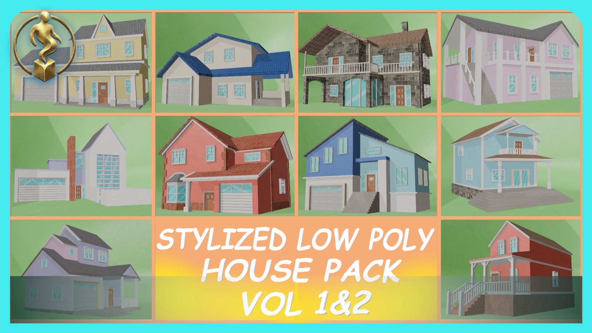 20 Low Poly House Pack Vol 1&2 Bundle | Fab