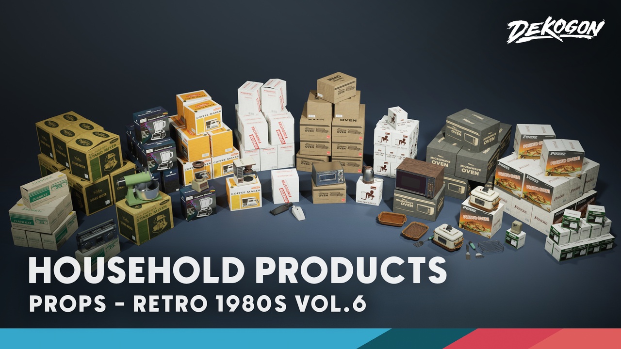 Media 1 for listing Retro 80's VOL.6 - Household Products (Nanite and Low Poly)