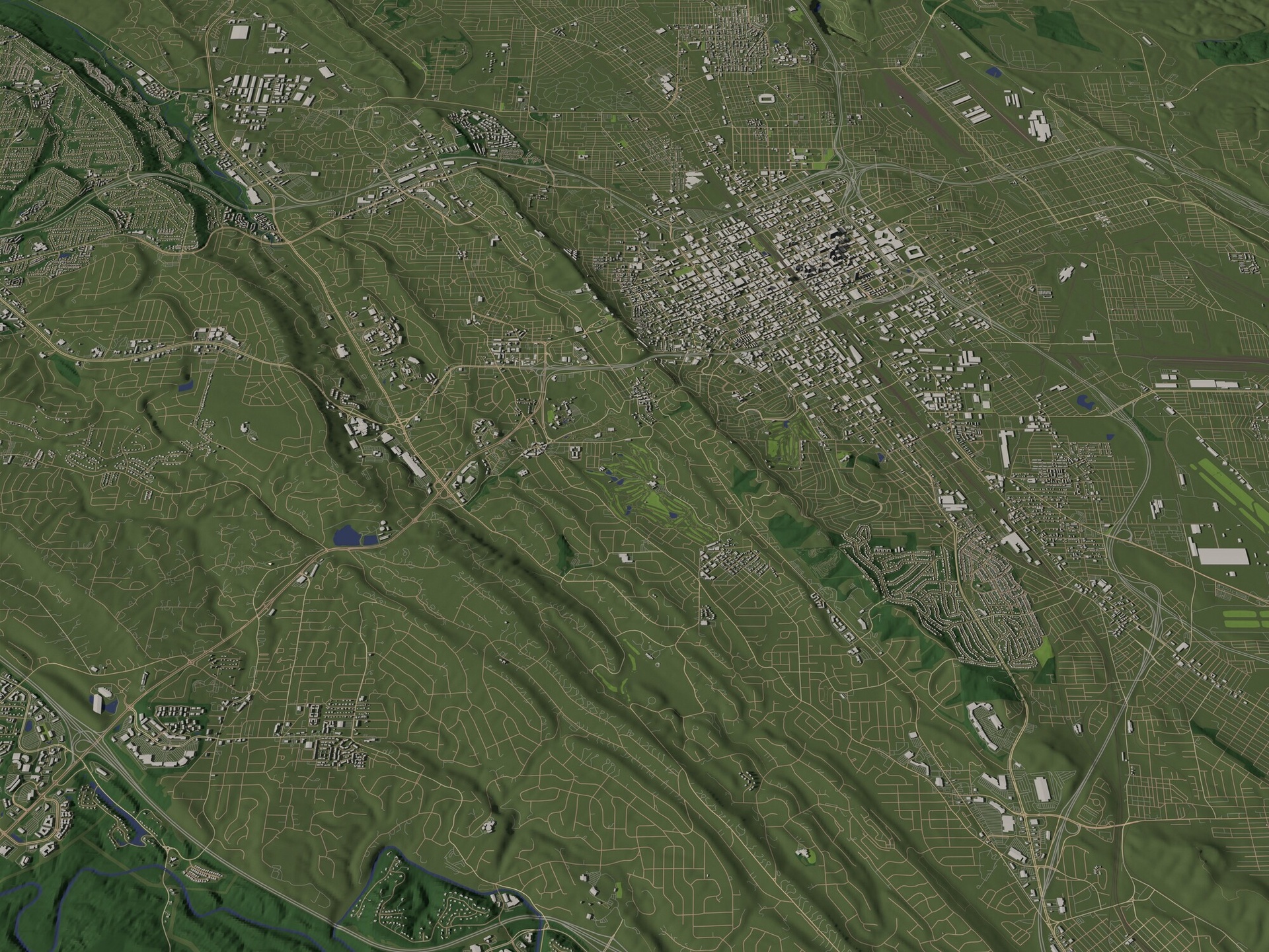 Media 1 for listing Birmingham Alabama USA in 20 km x 20 km - city and urban