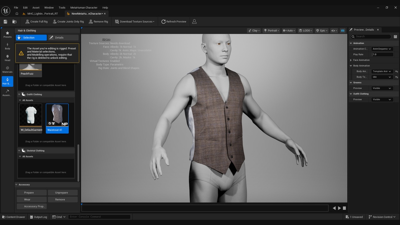 Media 1 for listing Waistcoat Metahuman 41 - MHPKG