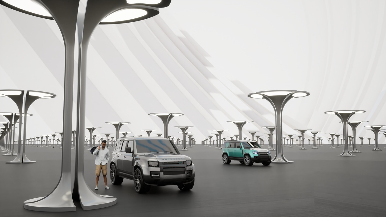 Media 1 for listing Bionic Sci-Fi Light Pole – 360° Futuristic Urban street Lamp