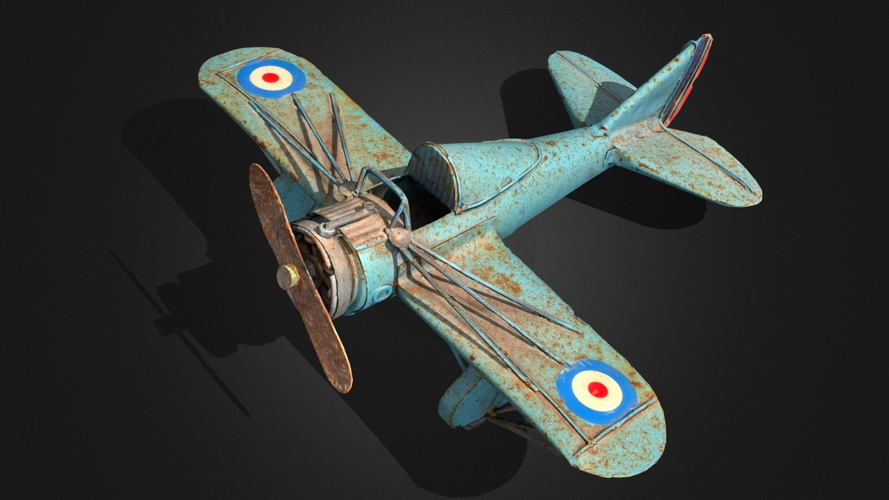 Rust Plane Model Rusty Iron Toy Airplane | Fab