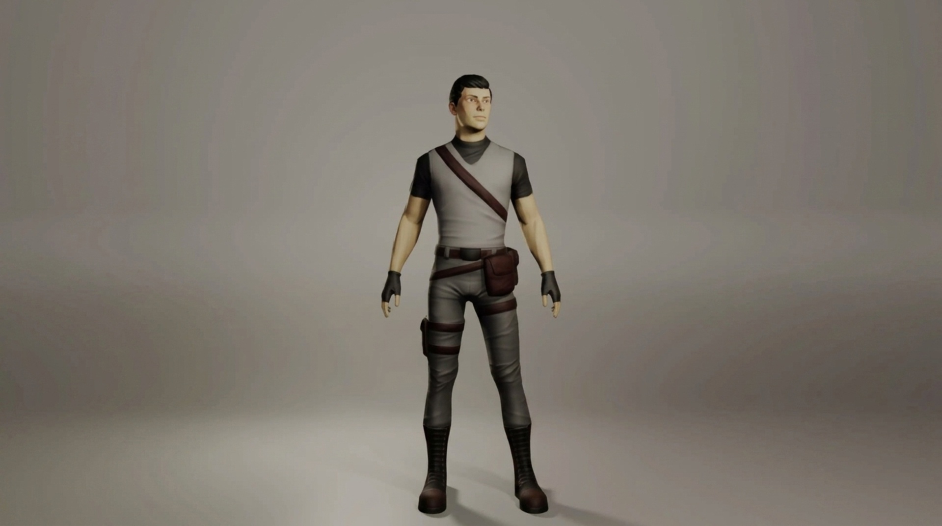 Media 1 for listing Low-Poly Stylized Male Adventurer - Rigged & Animated 3D Character