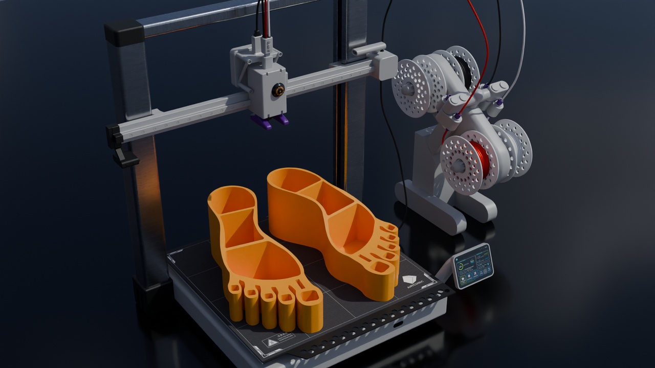 Media 1 for listing Human Feet Desk Organizer - 3D Printable Foot-Shaped Storage